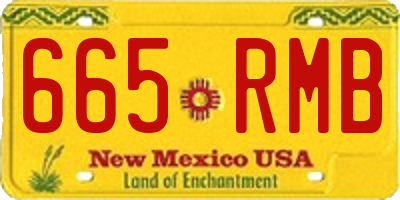 NM license plate 665RMB