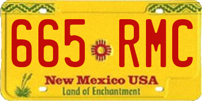 NM license plate 665RMC
