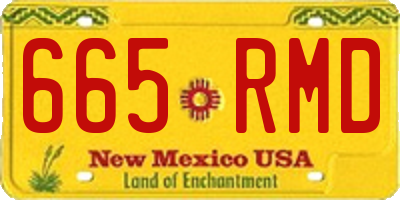 NM license plate 665RMD