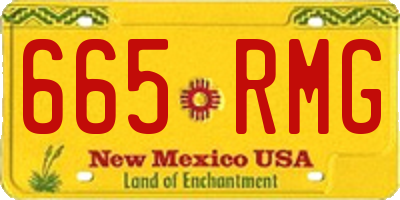 NM license plate 665RMG