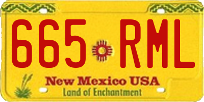 NM license plate 665RML