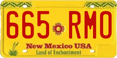 NM license plate 665RMO