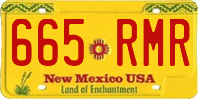 NM license plate 665RMR