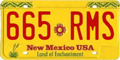 NM license plate 665RMS