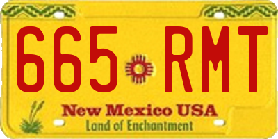 NM license plate 665RMT
