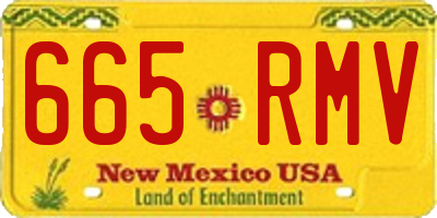 NM license plate 665RMV