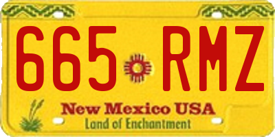 NM license plate 665RMZ