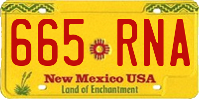 NM license plate 665RNA
