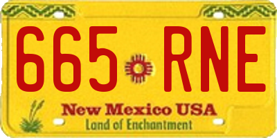 NM license plate 665RNE