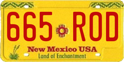 NM license plate 665ROD