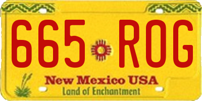 NM license plate 665ROG