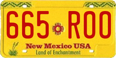 NM license plate 665ROO
