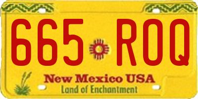 NM license plate 665ROQ