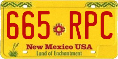 NM license plate 665RPC