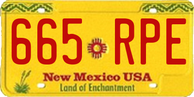 NM license plate 665RPE