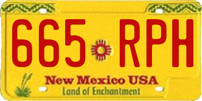 NM license plate 665RPH
