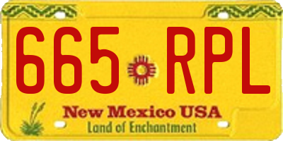 NM license plate 665RPL