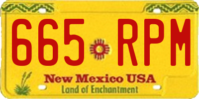 NM license plate 665RPM
