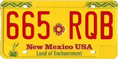 NM license plate 665RQB