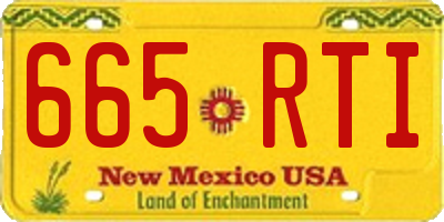 NM license plate 665RTI