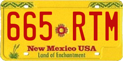 NM license plate 665RTM