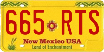 NM license plate 665RTS