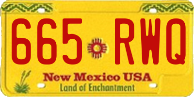 NM license plate 665RWQ