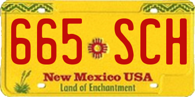 NM license plate 665SCH