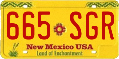 NM license plate 665SGR