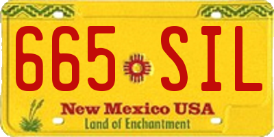 NM license plate 665SIL
