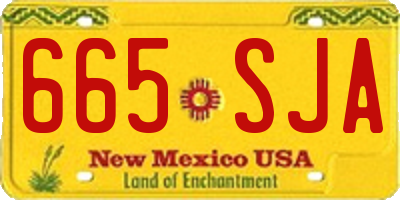NM license plate 665SJA
