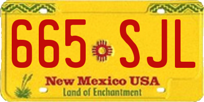 NM license plate 665SJL