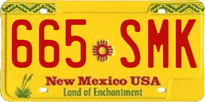 NM license plate 665SMK