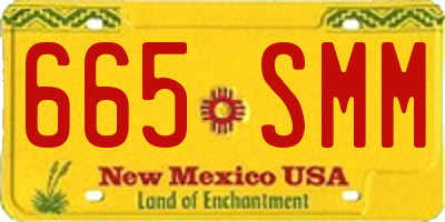NM license plate 665SMM