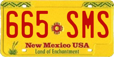 NM license plate 665SMS