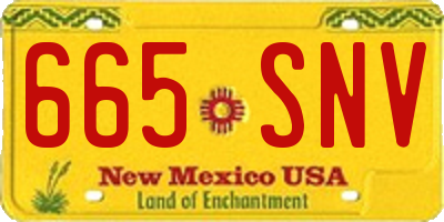 NM license plate 665SNV