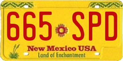 NM license plate 665SPD