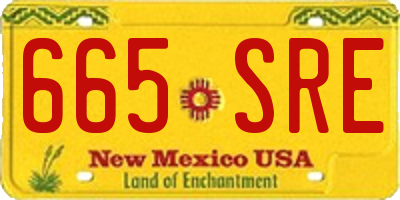 NM license plate 665SRE