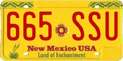 NM license plate 665SSU