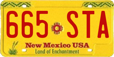 NM license plate 665STA