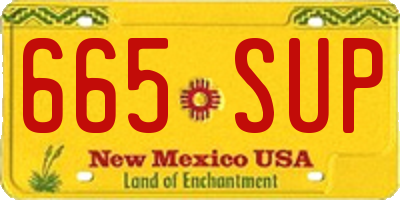 NM license plate 665SUP