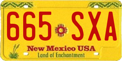 NM license plate 665SXA