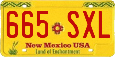 NM license plate 665SXL