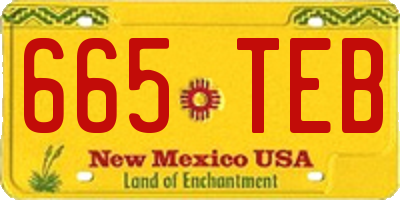 NM license plate 665TEB
