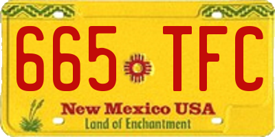 NM license plate 665TFC