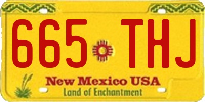 NM license plate 665THJ