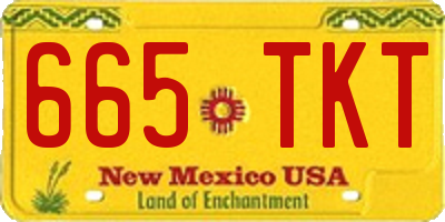 NM license plate 665TKT