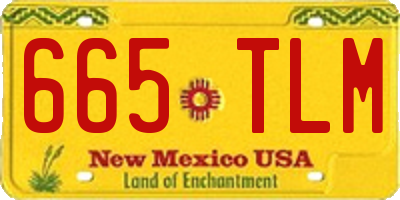 NM license plate 665TLM