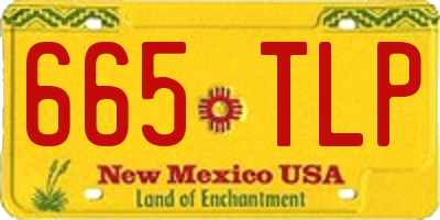 NM license plate 665TLP