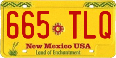 NM license plate 665TLQ